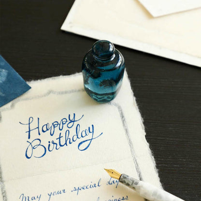 Recycled Glass Paper Weight soda bottle Blue