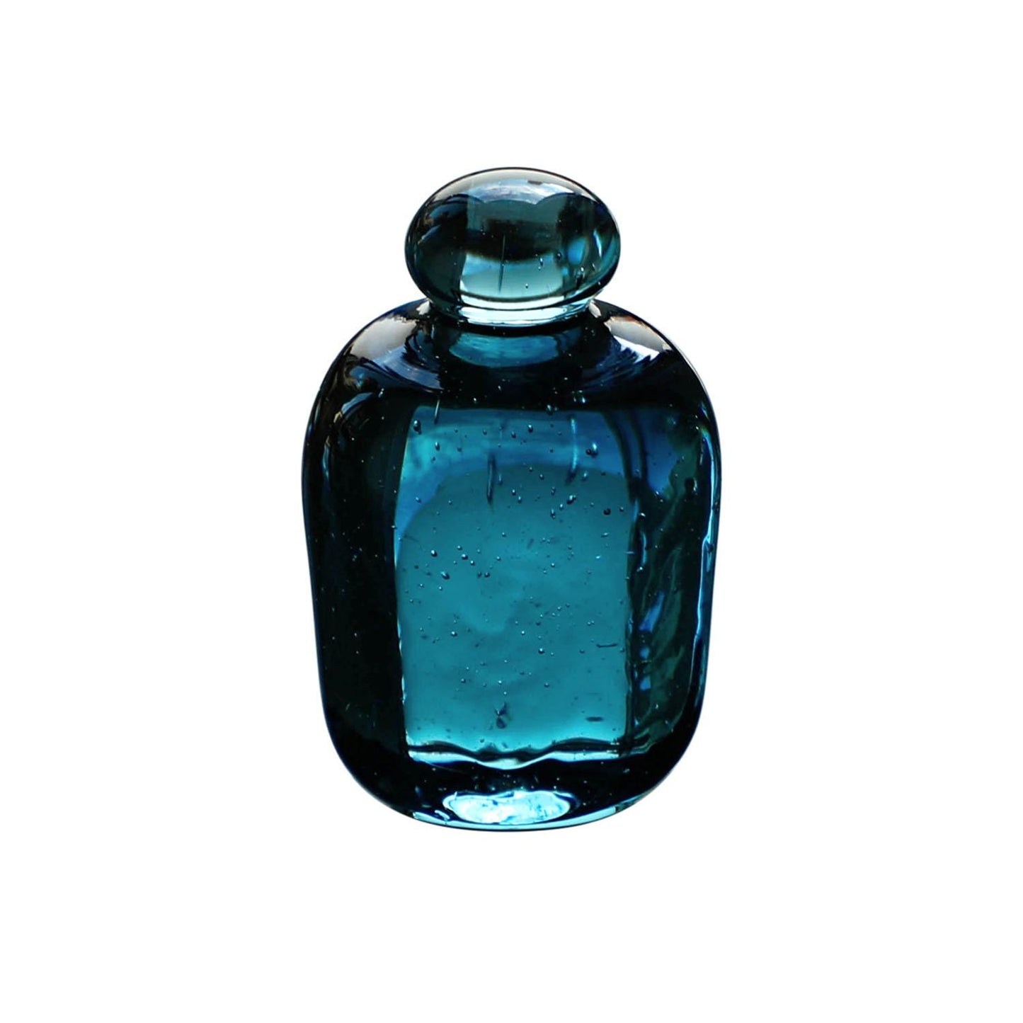 Recycled Glass Paper Weight soda bottle Blue