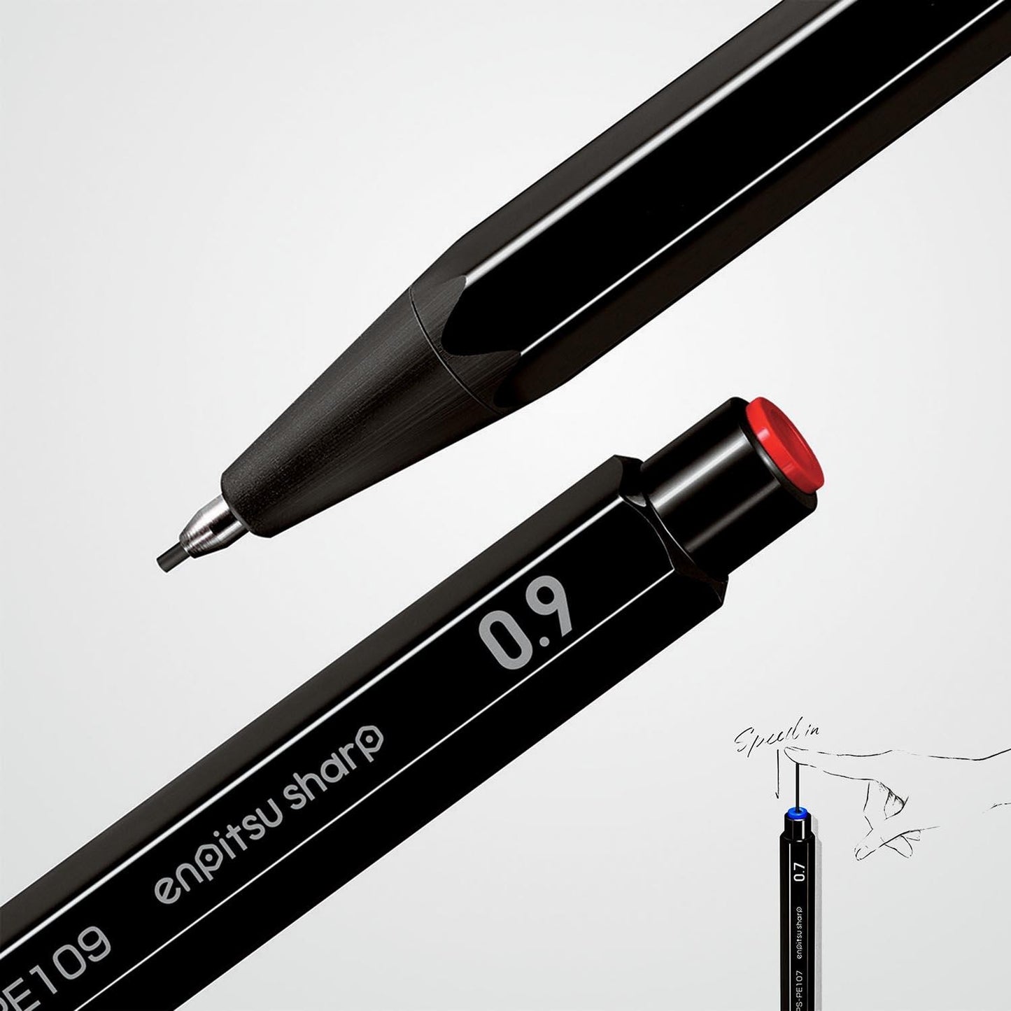 Enpitsu Sharp 0.9mm Black Mechanical Pencil