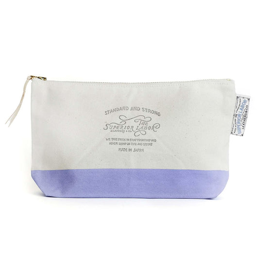 Cotton Canvas Pouch #03 Light Blue