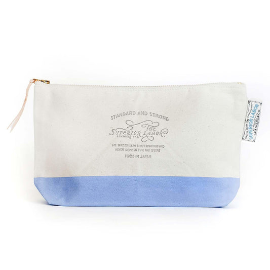 Cotton Canvas Pouch #04 Light Blue