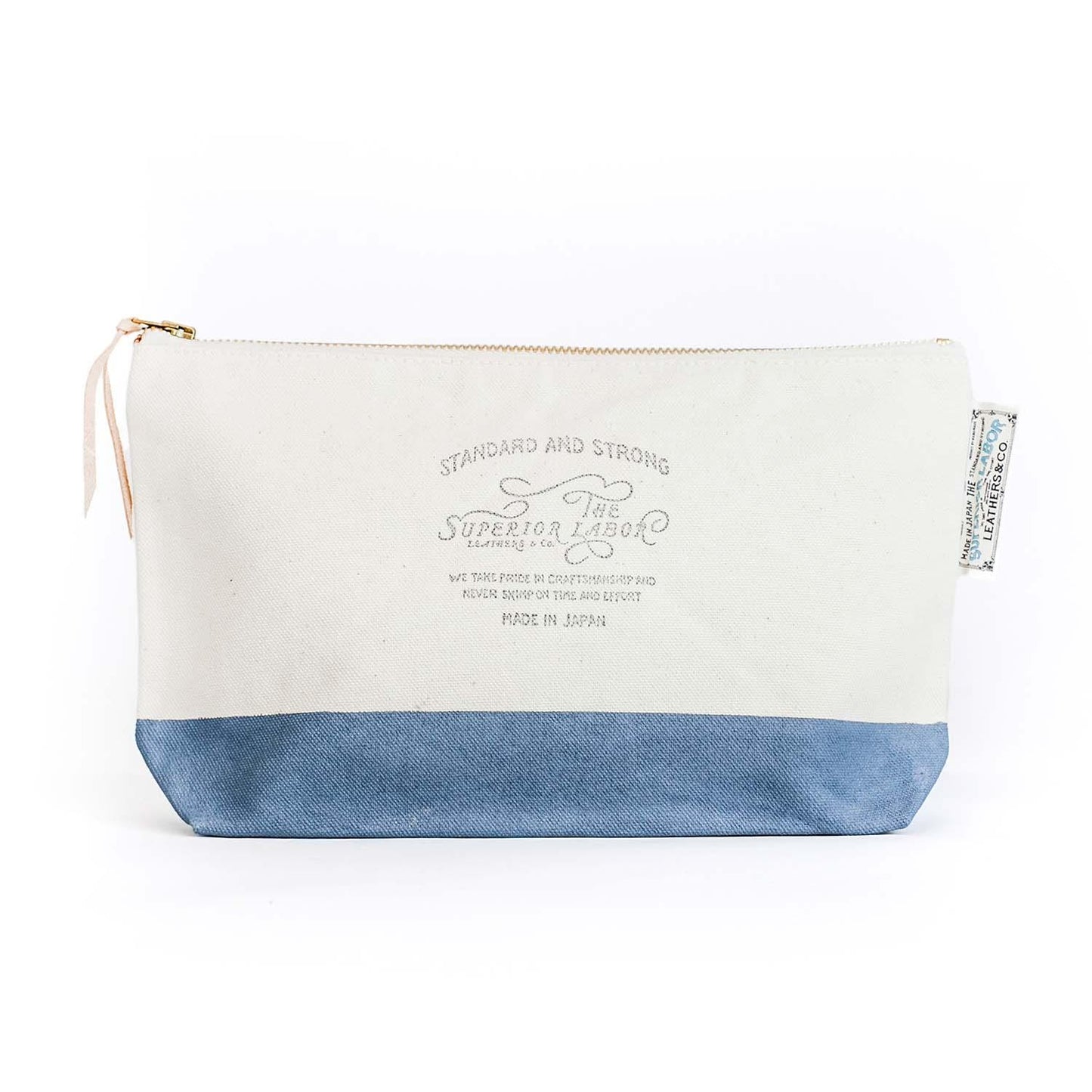 Cotton Canvas Pouch #04 Blue Gray