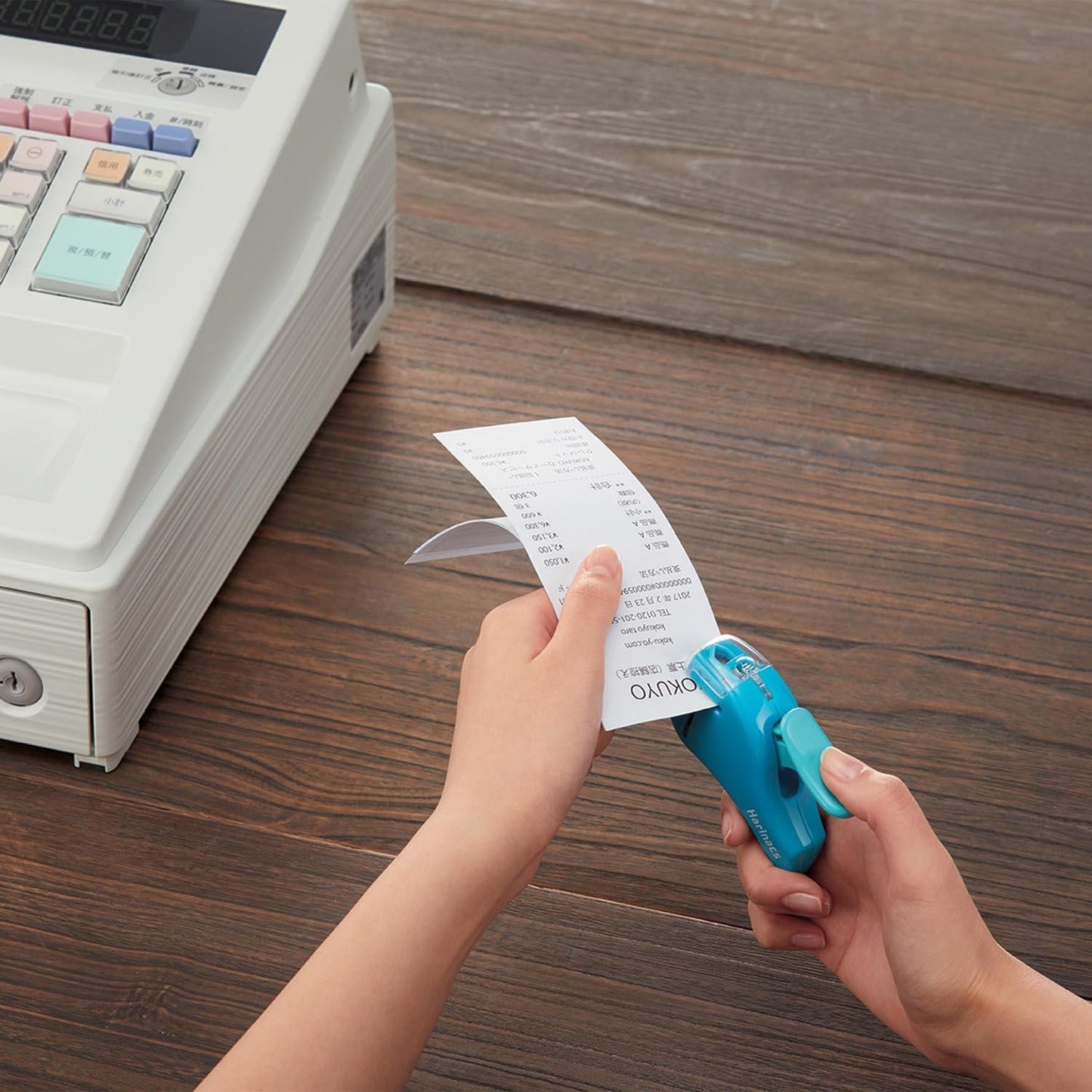 Heftgerät ohne Klammern Harinacs Compact Alpha 5 Blatt Blau