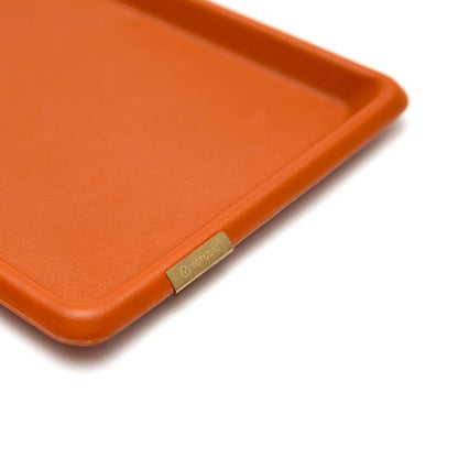 Classic Reflect - Eco Leather Tray-Brick Red L