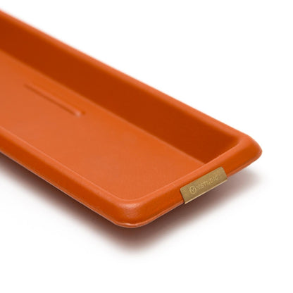 Classic Reflect - Eco Leather Tray-Brick Red S