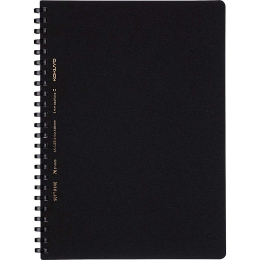 Soft Ring Notebook A5 Grid Black