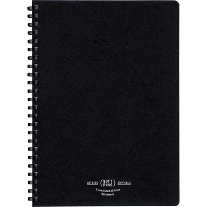 Soft Ring Notebook A5 Natural Black