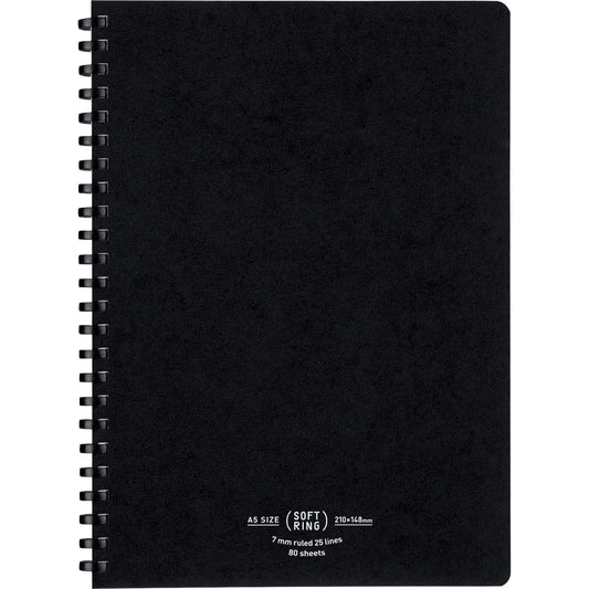 Soft Ring Notebook A5 Natural Black